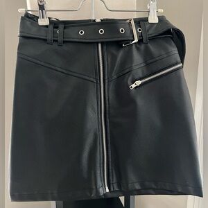 Missguided faux leather skirt